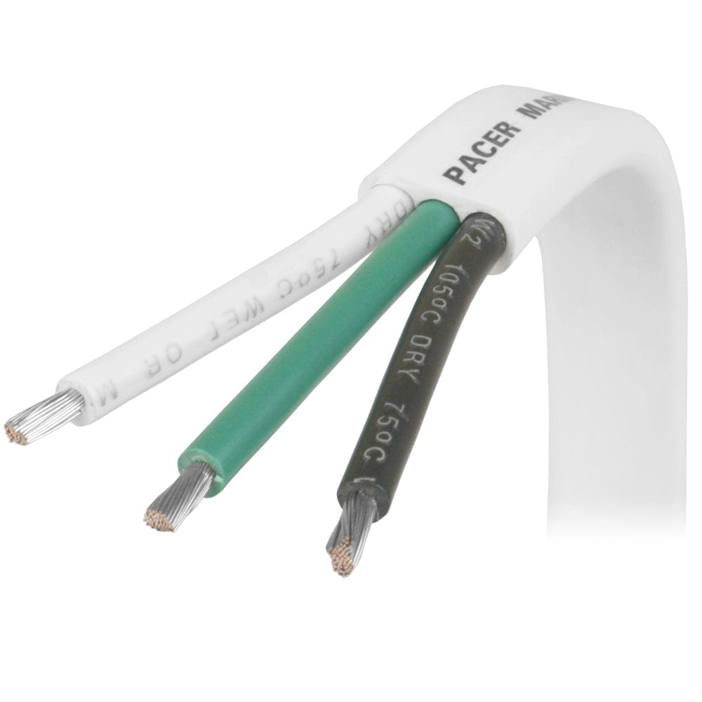 Pacer 16/3 AWG Triplex Cable - Black/Green/White - 100 [W16/3-100] - The Happy Skipper