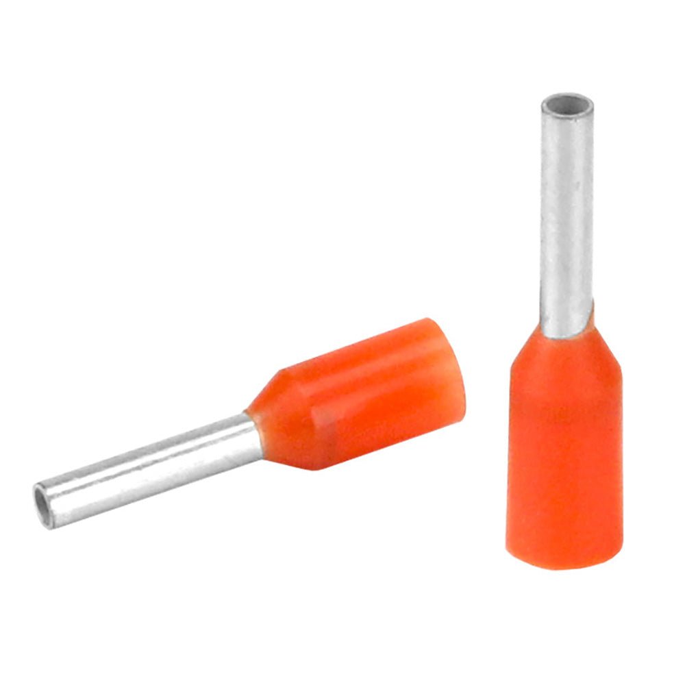 Pacer Orange 20-22 AWG Wire Ferrule - 6mm Length - 25 Pack [TFRL22-6MM-25] - The Happy Skipper