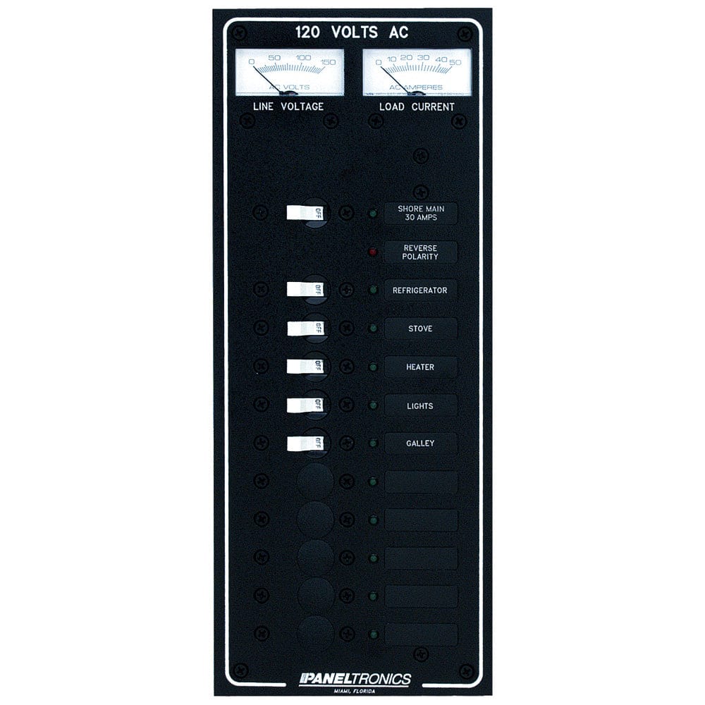 Paneltronics Standard AC 10 Position Breaker Panel & Main w/LED [9972320B] - The Happy Skipper