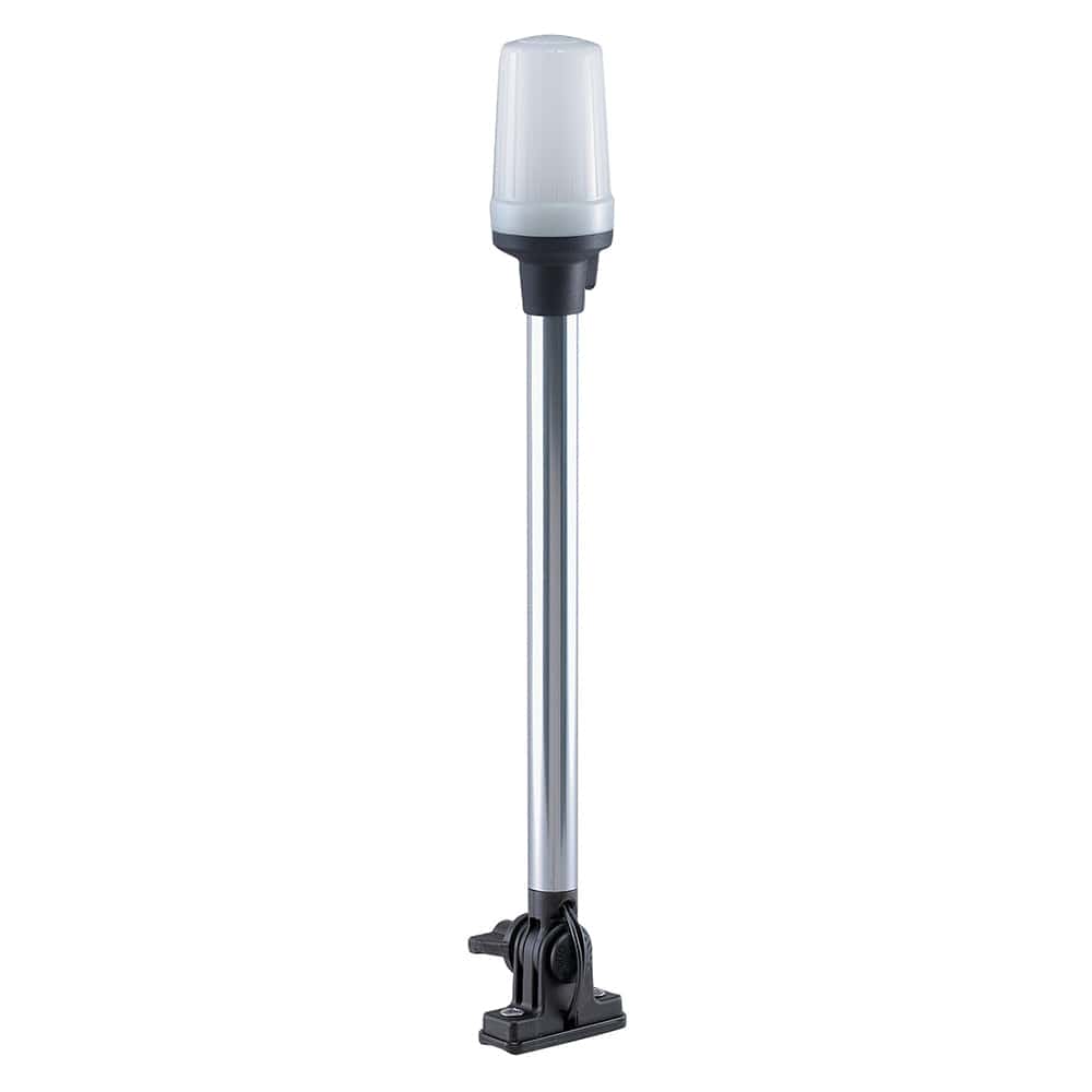 Perko Fold Down All-Round Pole Light - Vertical Mount - White [1137DP0CHR] - The Happy Skipper