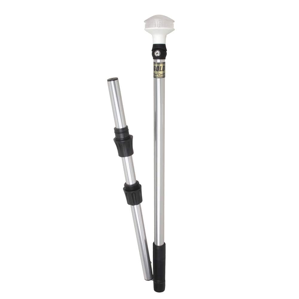 Perko Omega Series Universal LED Pole Light - 48" w/Fold In Half Pole [1348DP6CHR] - The Happy Skipper