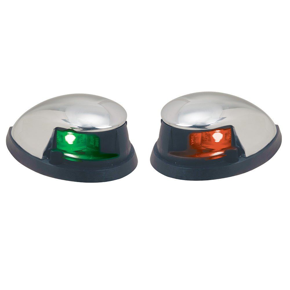 Perko Red/Green Horizontal Mount Side Lights - Pair - Chrome Plated Zinc [0648DP0CHR] - The Happy Skipper