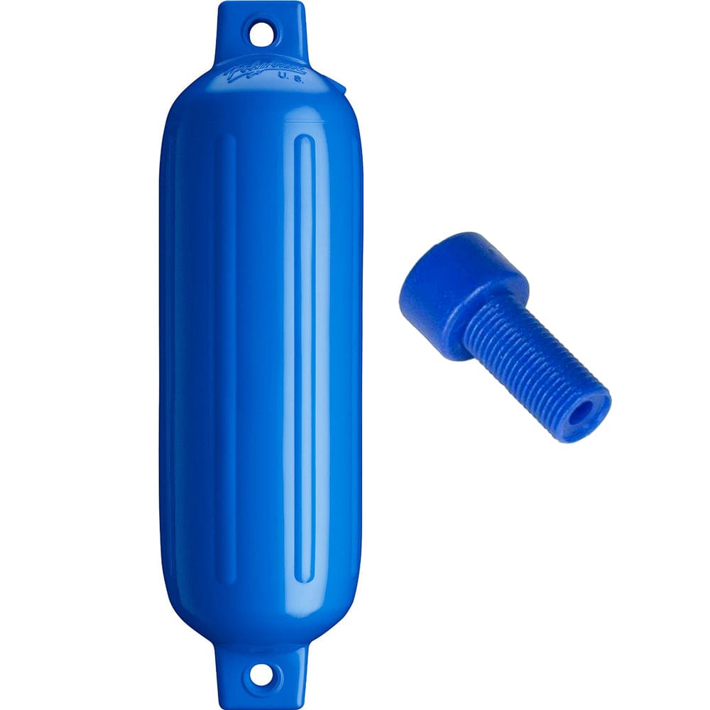 Polyform G-3 Twin Eye Fender 5.5" x 19" - Blue w/Adapter [G-3-BLUE] - The Happy Skipper