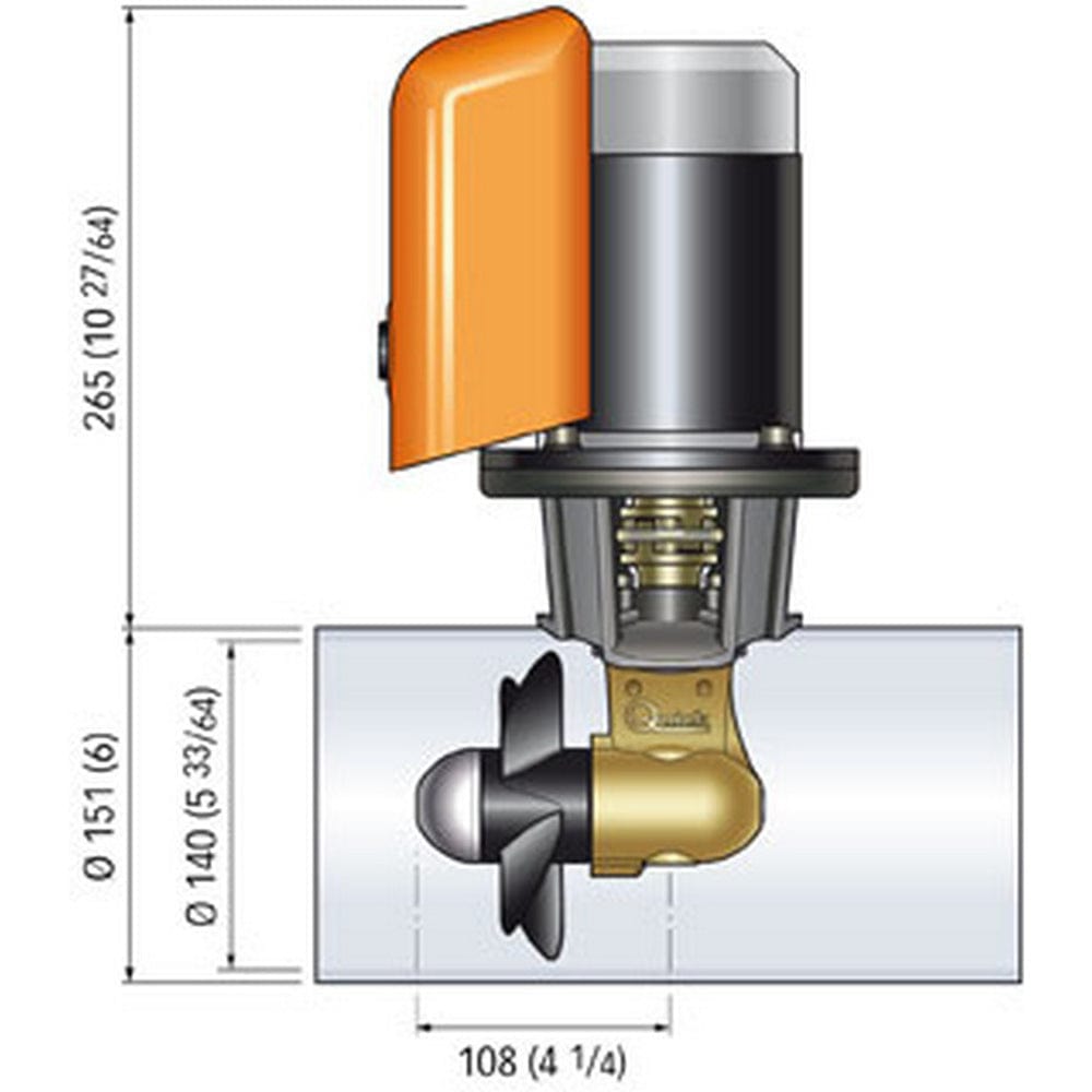 Quick Bow Thruster BTQ 140-30 30KGF - 12V - D140 - 1.5kW [FGBT14030120T00] - The Happy Skipper