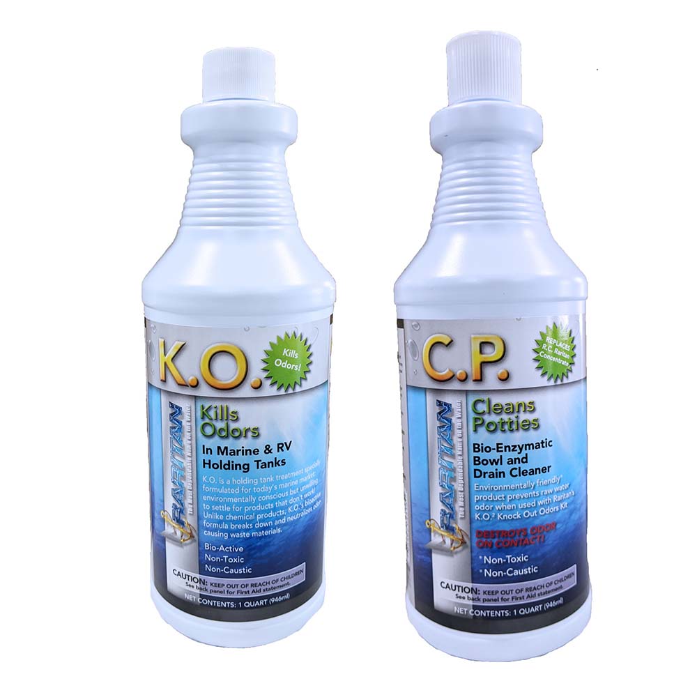 Raritan Potty Pack w/K.O. Kills Odors C.P. Cleans Potties - 1 of Each - 32oz Bottles [1PPOT] - The Happy Skipper