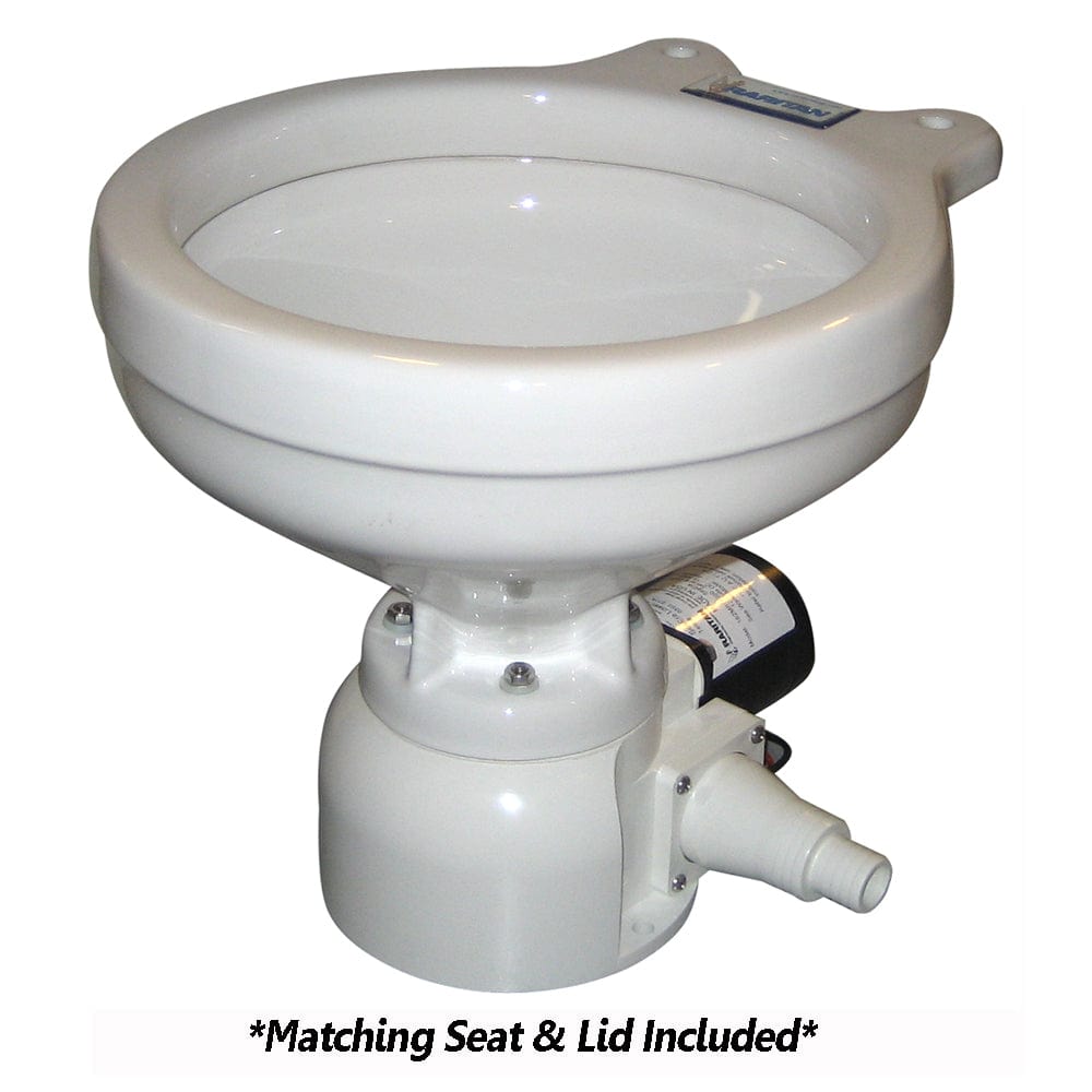 Raritan Sea Era Toilet - Marine Size - Remote Intake Pump - Straight 90 Discharge - Smart Toilet Control - 12v [162MR012] - The Happy Skipper