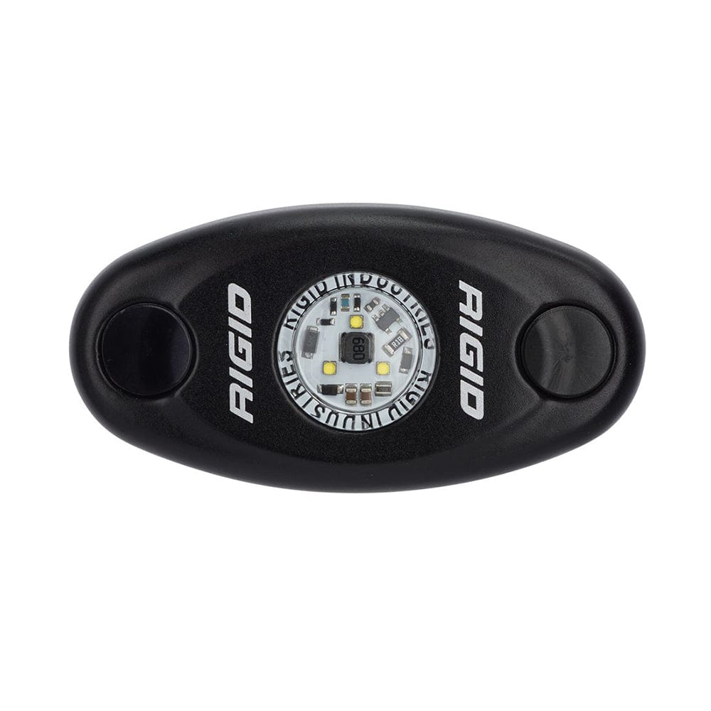 RIGID Industries A-Series Black High Power LED Light Single - Cool White [480093] - The Happy Skipper