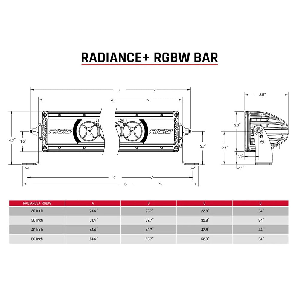 RIGID Industries Radiance + 40" Light Bar - RGBW [240053] - The Happy Skipper