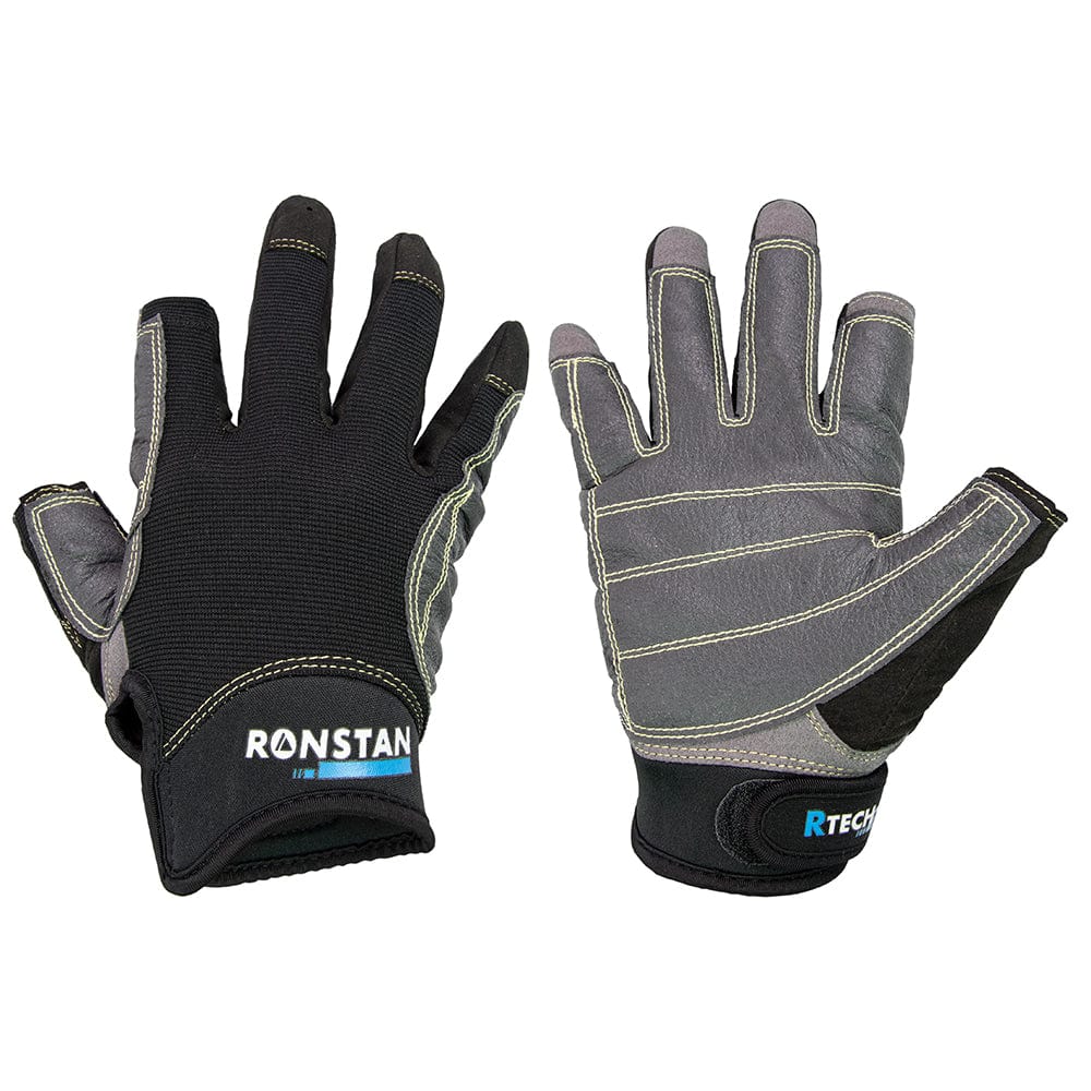 Ronstan Sticky Race Gloves - 3-Finger - Black - XS [CL740XS] - The Happy Skipper