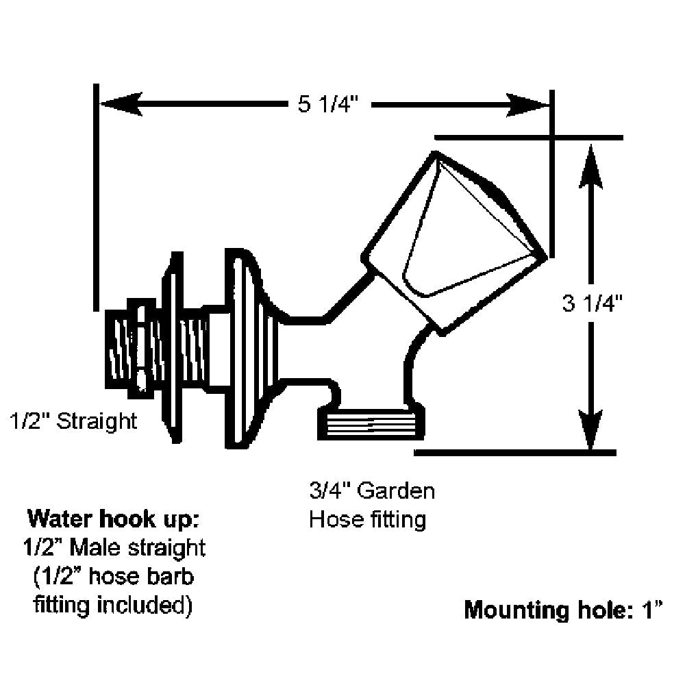 Scandvik SS Washdown Spigot [10187P] - The Happy Skipper