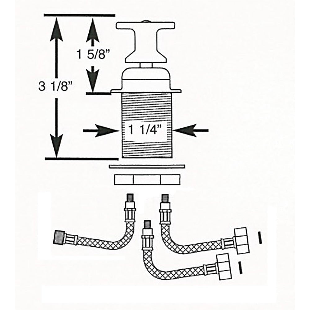 Scandvik T-Handle Shower Mixer Control [10617P] - The Happy Skipper