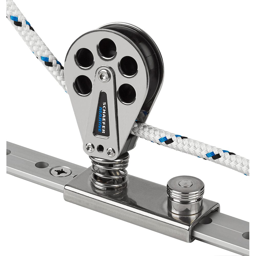 Schaefer Spring Loaded/Lined Slide/Stainless Steel f/1-1/4" T-Track [705-92] - The Happy Skipper