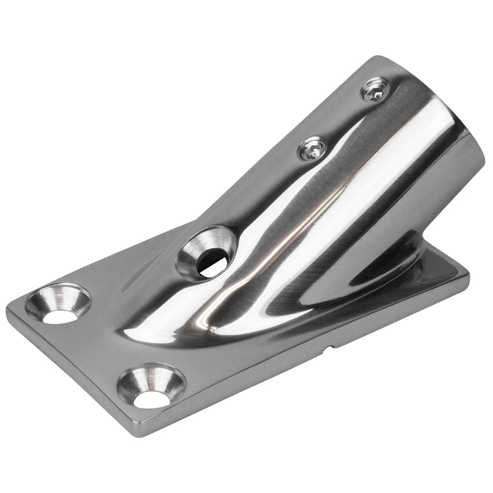 Sea-Dog Rail Base Fitting Rectangular Base 30 316 Stainless Steel - 1-7/8" x 3-3/16" - 1" OD [281301-1] - The Happy Skipper