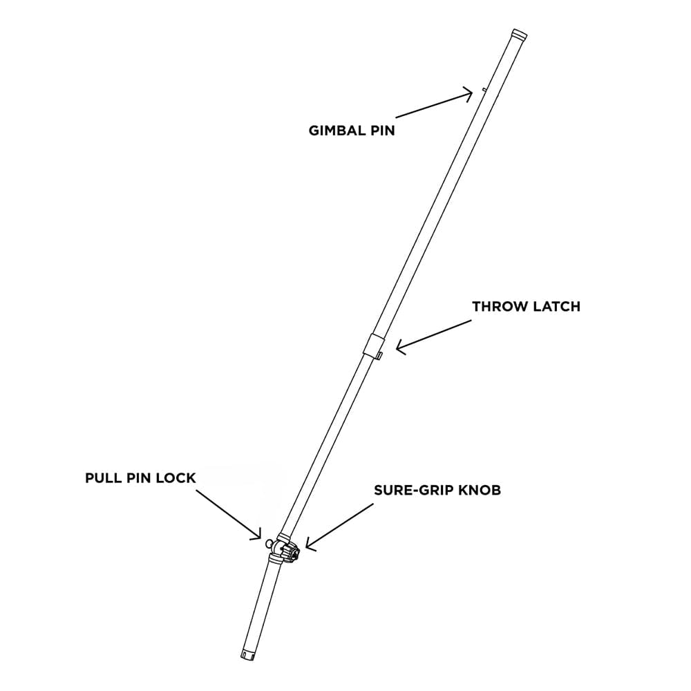 TACO ShadeFin Telescopic Rod Holder Mount [T10-3000-9] - The Happy Skipper