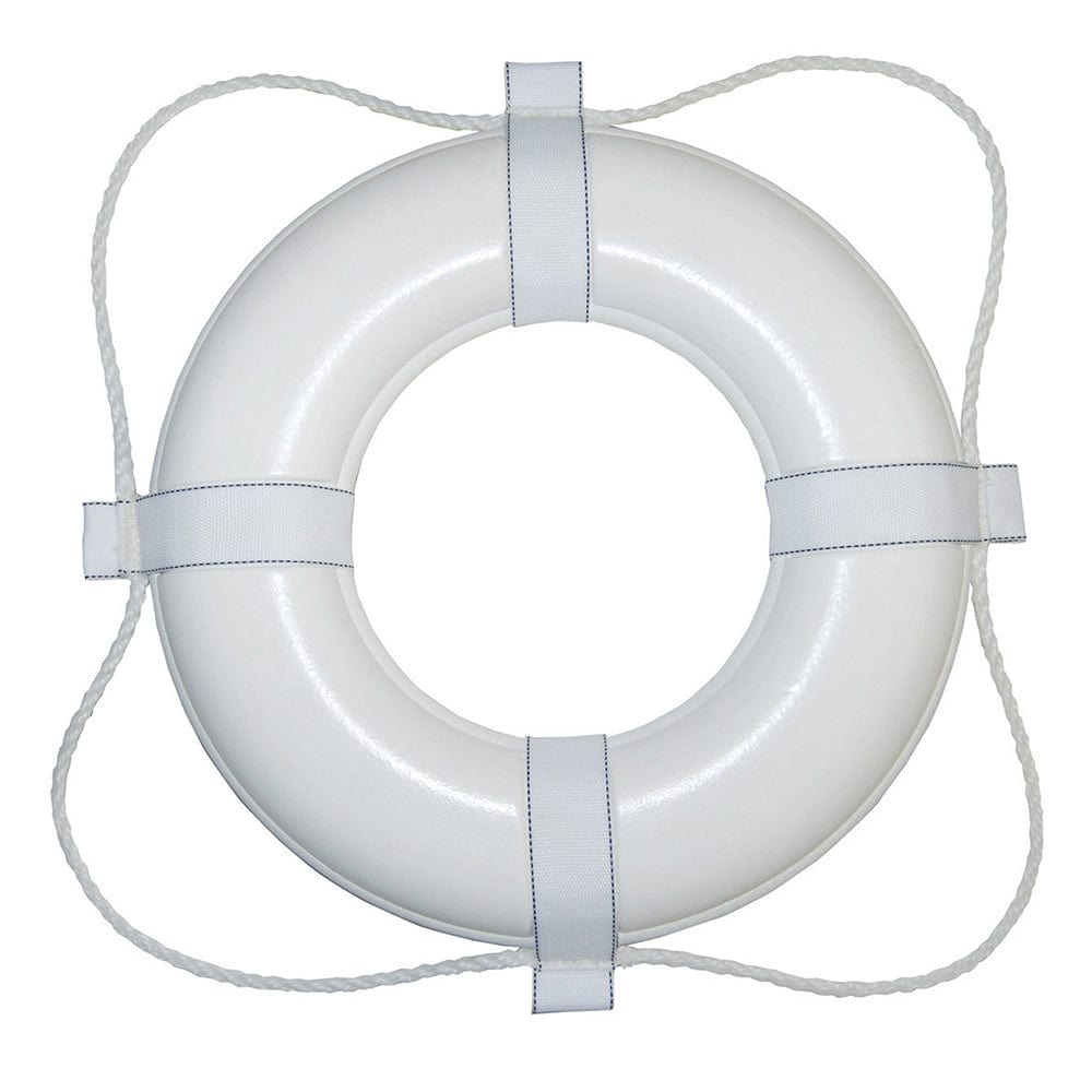 Taylor Made Foam Ring Buoy - 20" - White w/White Grab Line [360] - The Happy Skipper