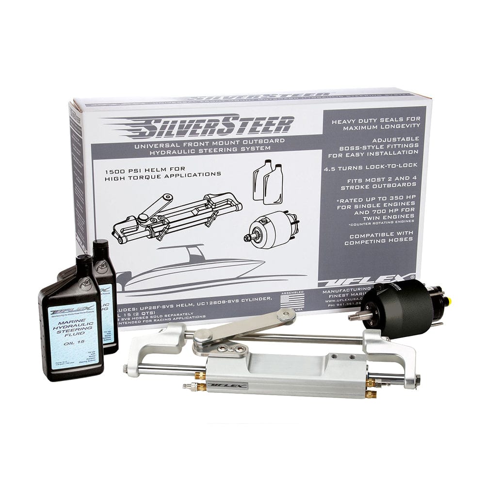 Uflex SilverSteer 2.0 High-Performance Front Mount Outboard Hydraulic Steering System - 1500PSI FM V2 [SILVERSTEER2.0B] - The Happy Skipper