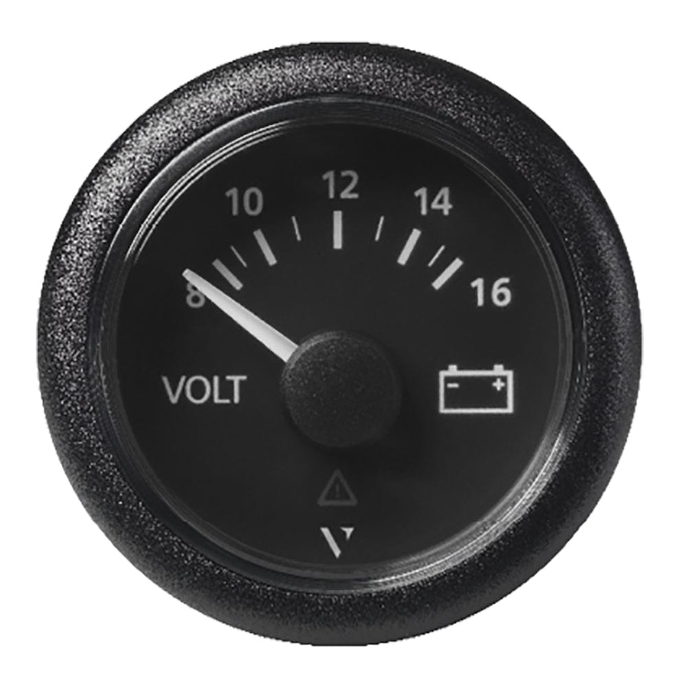 Veratron 52 MM (2-1/16") ViewLine Voltmeter - 8 to16V - Black Dial Bezel [A2C59512545] - The Happy Skipper