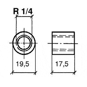 Veratron Pyrometer Sensor Threaded Bushing f/Welding to Manifold f/Thermocoupler Element [N03-320-266] - The Happy Skipper