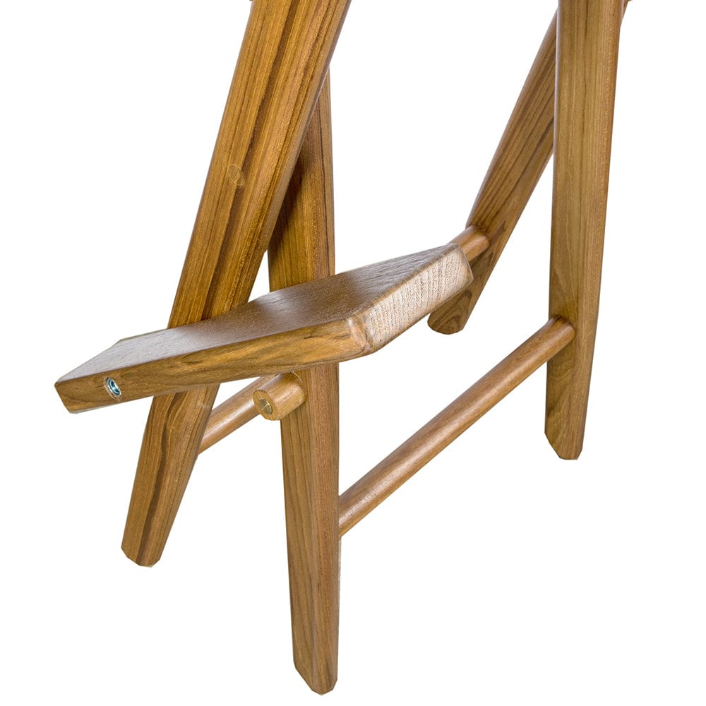 Whitecap Captains Chair w/Natural Seat Covers - Teak [60048] - The Happy Skipper