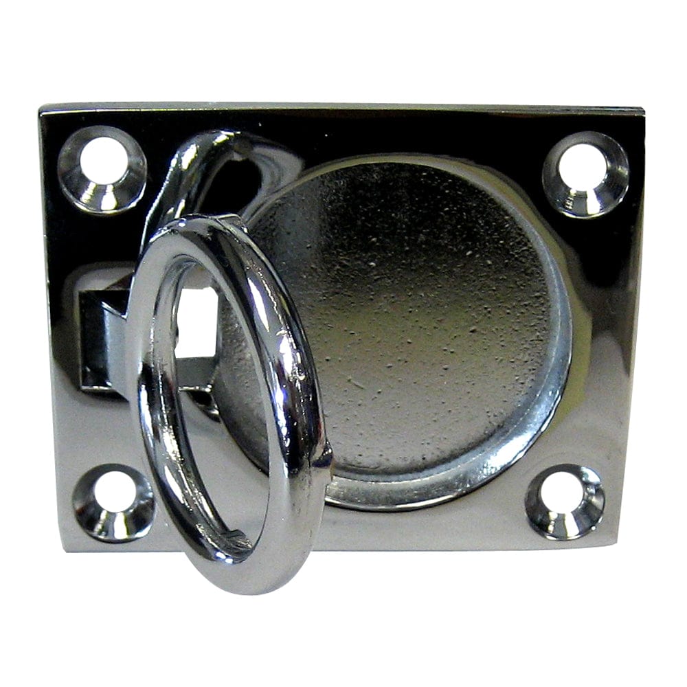 Whitecap Flush Pull Ring - CP/Brass - 2" x 2-1/2" [S-3362C] - The Happy Skipper