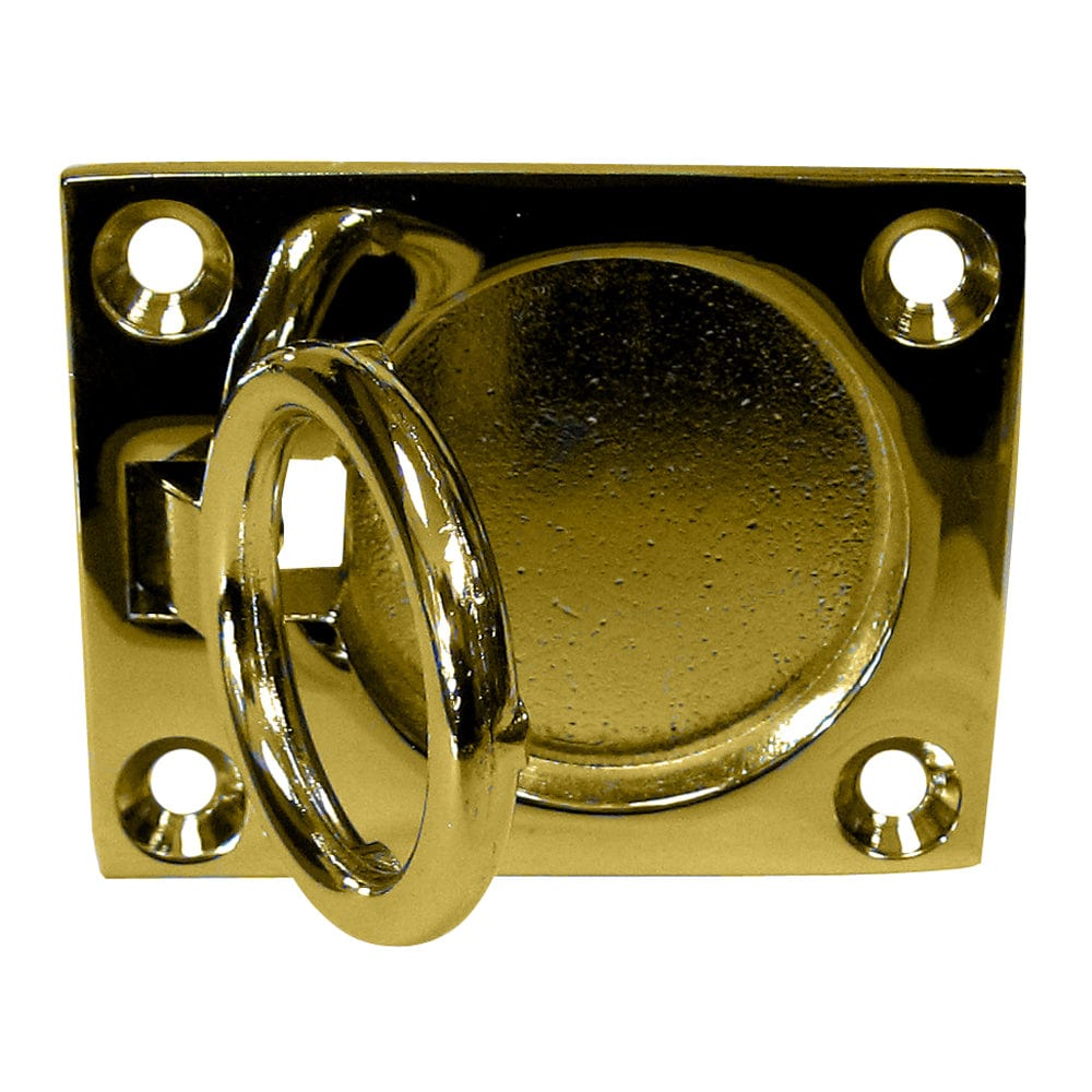 Whitecap Flush Pull Ring - Polished Brass - 2" x 2-1/2" [S-3362BC] - The Happy Skipper