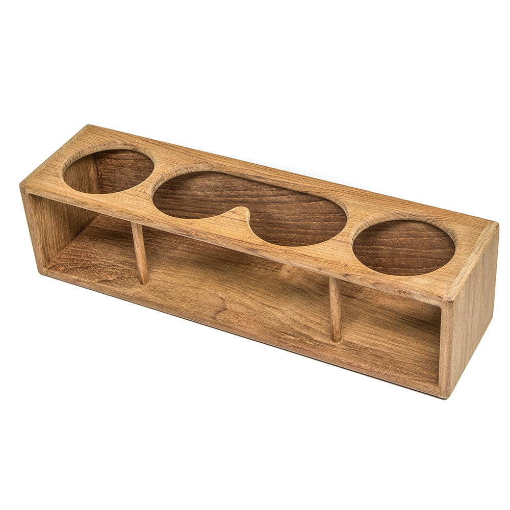 Whitecap Four Drink/Binocular Rack - Teak [62632] - The Happy Skipper