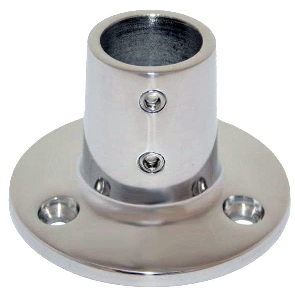 Whitecap " O.D. 90 Degree Round Base SS Rail Fitting [6039C] - The Happy Skipper