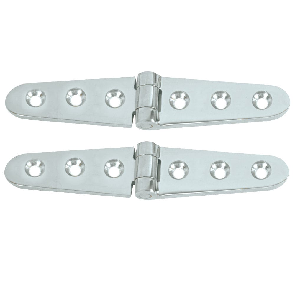 Whitecap Strap Hinge - CP/Brass - 6" x 1-1/8" - Pair [S-605C] - The Happy Skipper