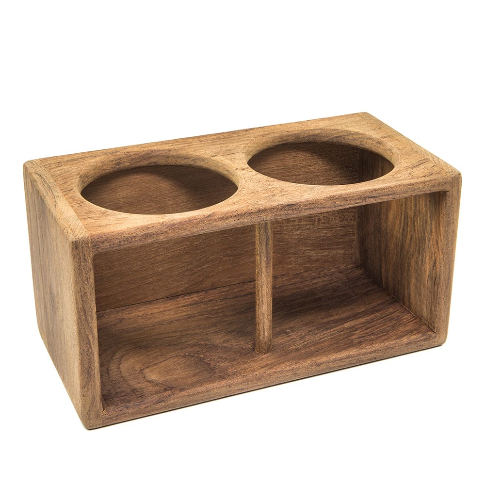 Whitecap Teak 2-Drink Rack [62610] - The Happy Skipper