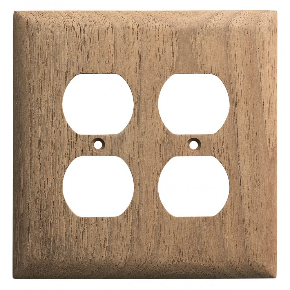 Whitecap Teak 2-Duplex/Receptacle Cover Plate [60177] - The Happy Skipper