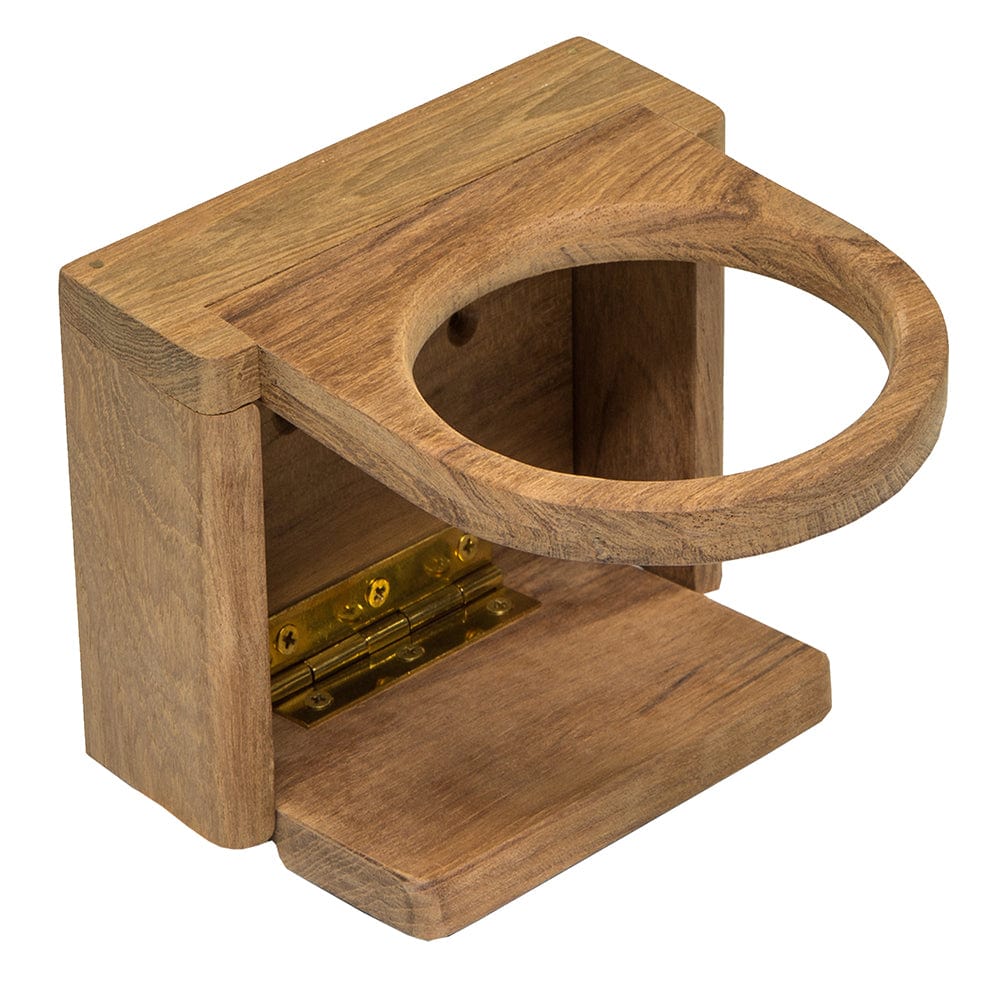 Whitecap Teak Folding Insulated Drink Holder [62602] - The Happy Skipper