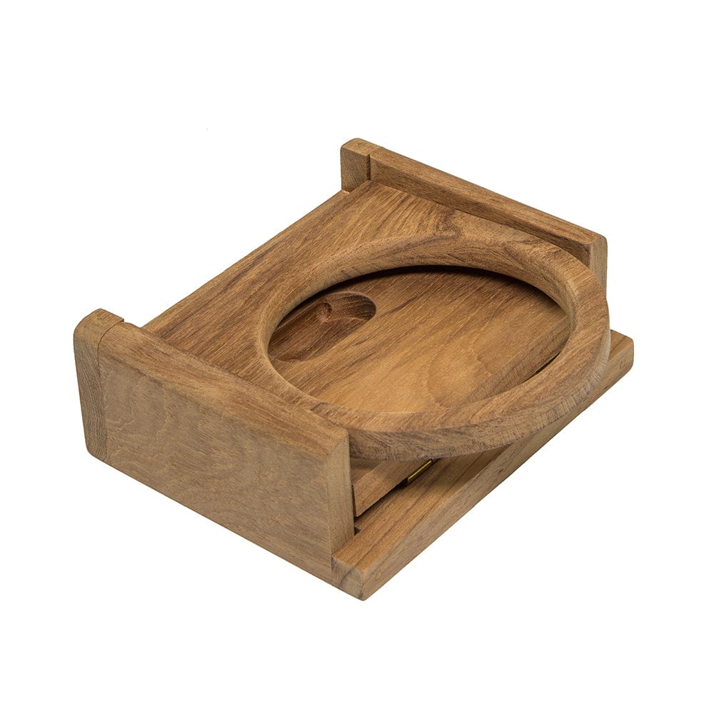 Whitecap Teak Folding Insulated Drink Holder [62602] - The Happy Skipper