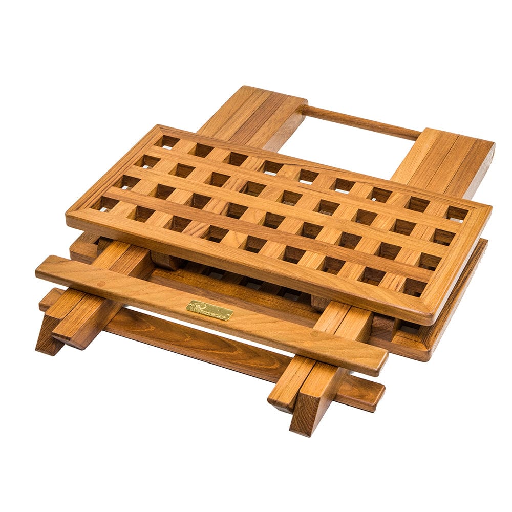 Whitecap Teak Grate Top Fold-Away Table [60030] - The Happy Skipper