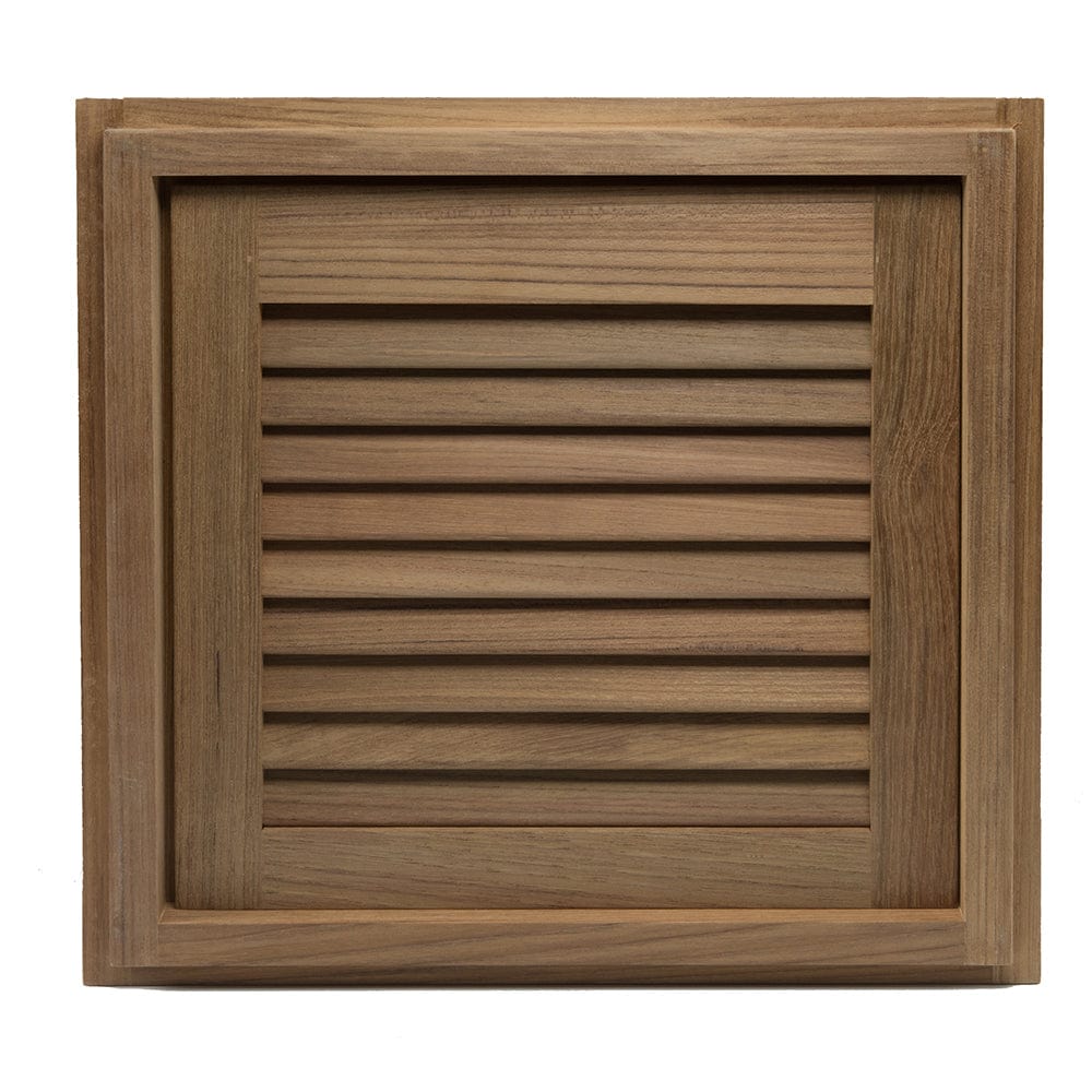 Whitecap Teak Louvered Door & Frame - Right Hand - 15" x 15" [60722] - The Happy Skipper