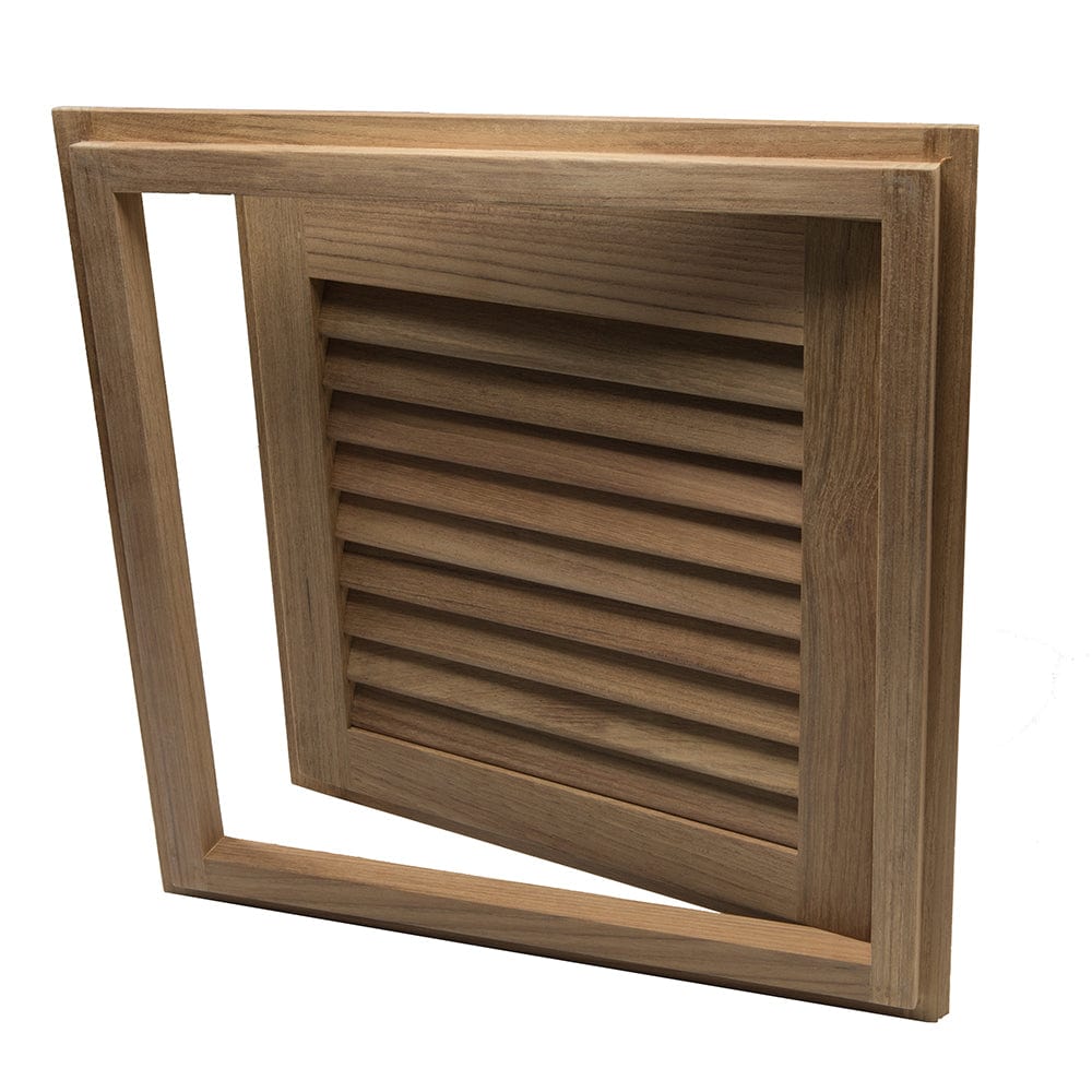 Whitecap Teak Louvered Door & Frame - Right Hand - 15" x 15" [60722] - The Happy Skipper