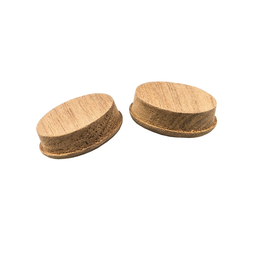 Whitecap Teak Round Drawer Pull - 1-3/8" Round - 2 Pack [60127-A] - The Happy Skipper