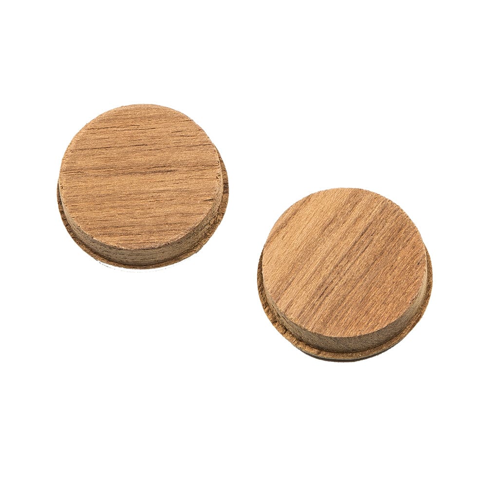 Whitecap Teak Round Drawer Pull - 1-3/8" Round - 2 Pack [60127-A] - The Happy Skipper