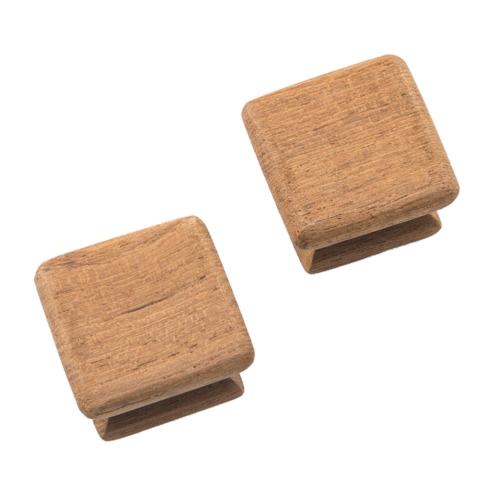 Whitecap Teak Square Drawer Knob - 1-1/8" - 2 Pack [60130-A] - The Happy Skipper