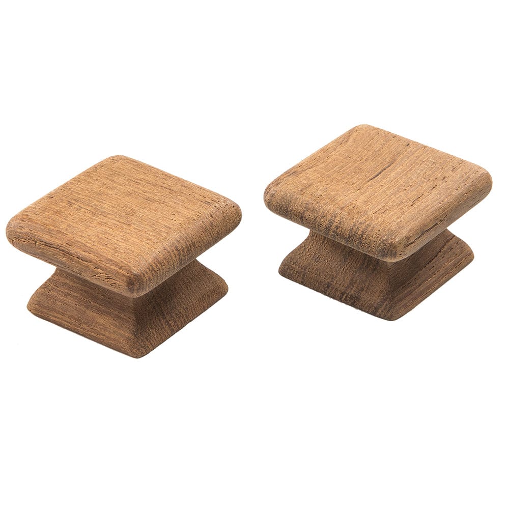 Whitecap Teak Square Drawer Knob - 1-1/8" - 2 Pack [60130-A] - The Happy Skipper