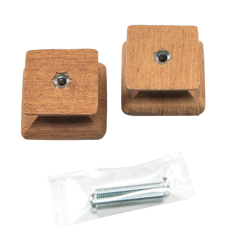 Whitecap Teak Square Drawer Knob - 1-1/8" - 2 Pack [60130-A] - The Happy Skipper