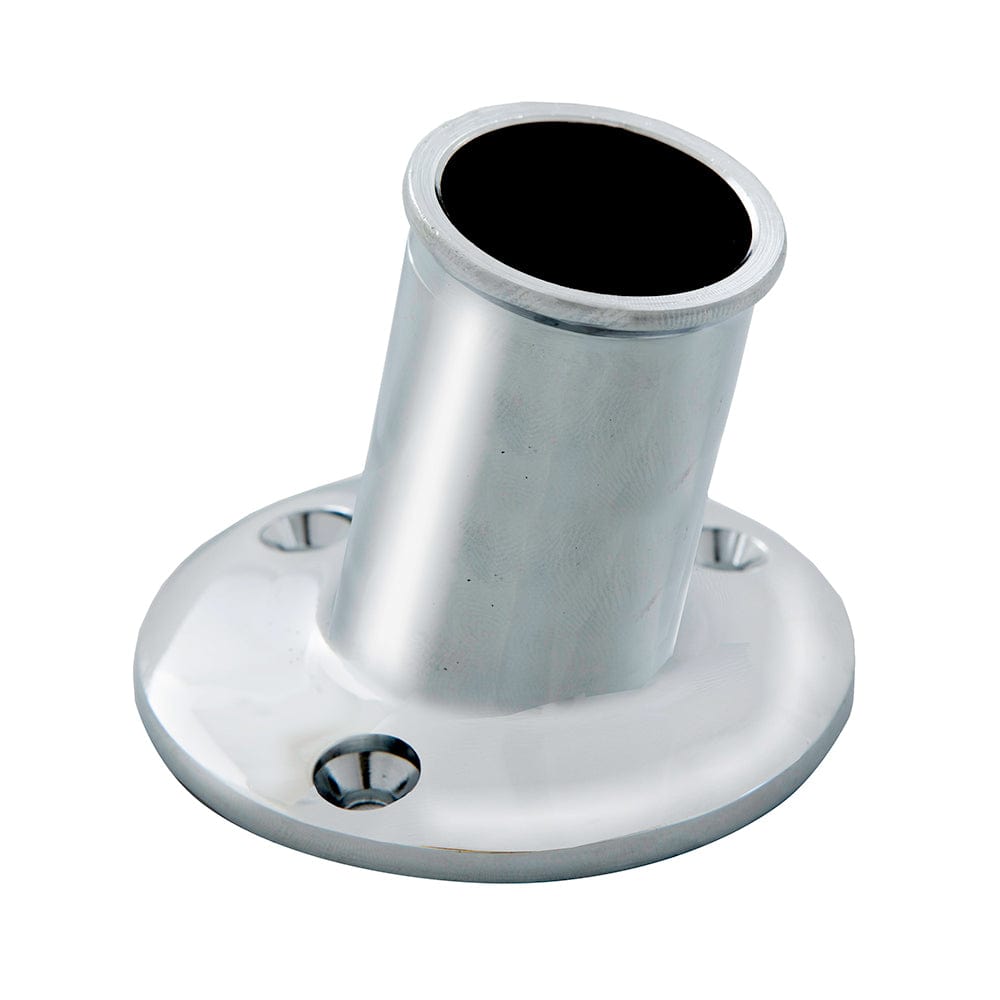 Whitecap Top-Mounted Flag Pole Socket CP/Brass - 1" ID [S-5002] - The Happy Skipper