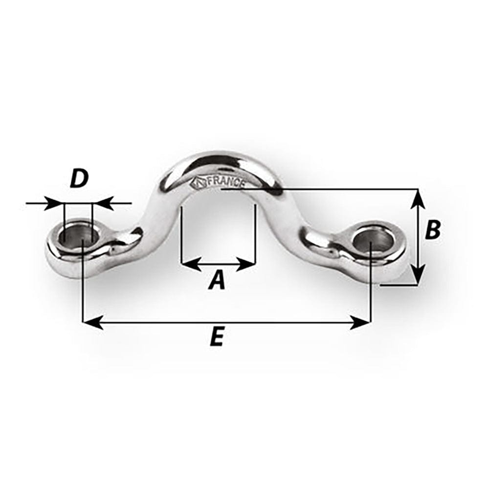 Wichard Eye strap - 10mm Diameter - 25/64" - 78mm Spacing - 3-5/64" [09205] - The Happy Skipper