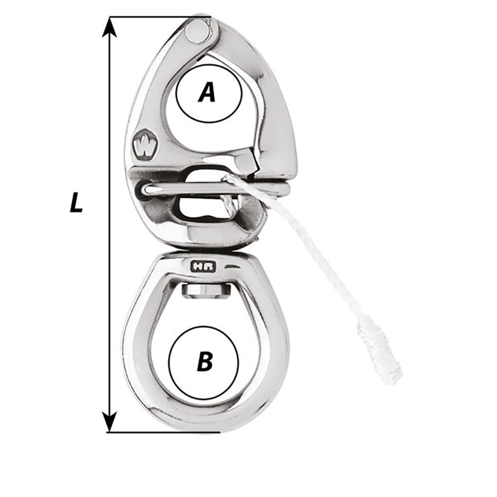 Wichard HR Quick Release Snap Shackle With Large Bail-110mm Length - 4-21/64" [02775] - The Happy Skipper