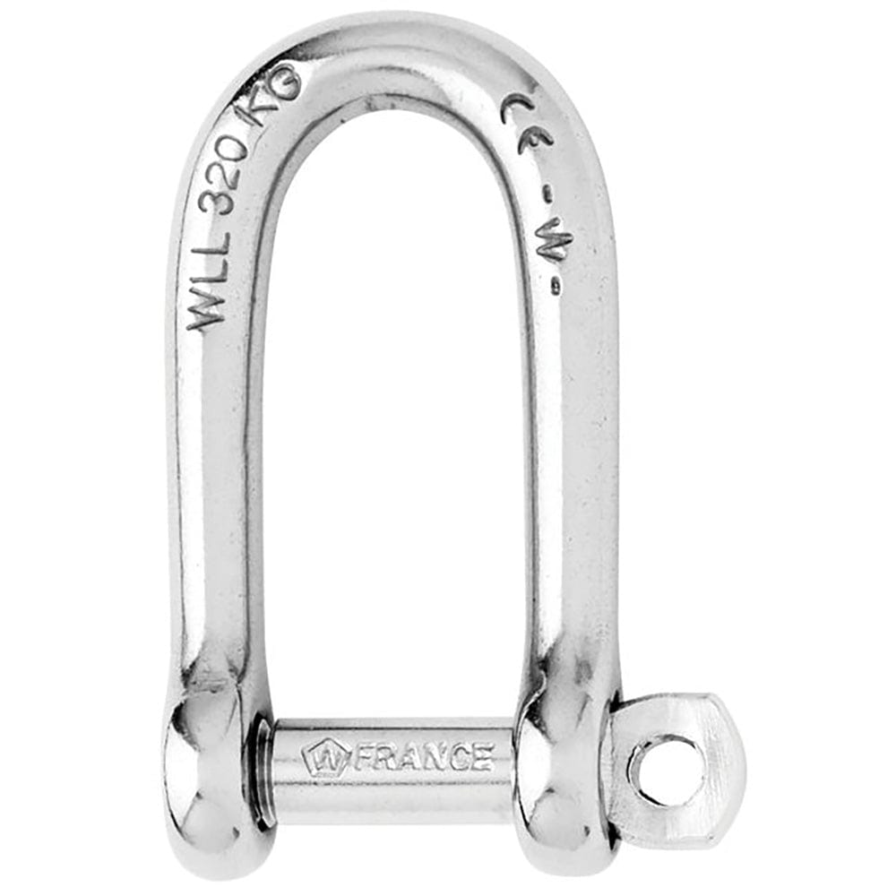 Wichard Self-Locking Long D Shackle - 10mm Diameter - 13/32" [01215] - The Happy Skipper