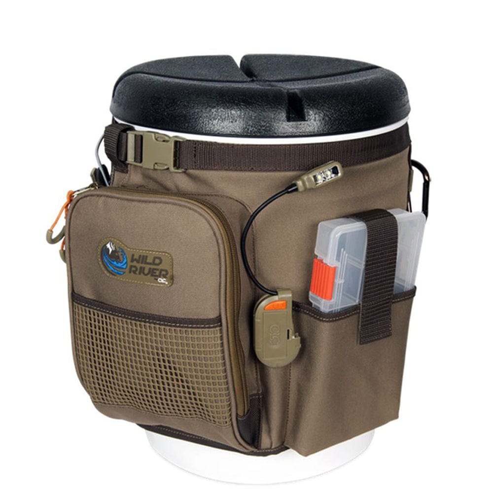 Wild River RIGGER 5 Gallon Bucket Organizer w/Lights, Plier Holder & Lanyard, 2 PT3500 Trays & Bucket w/Seat [WT3507] - The Happy Skipper